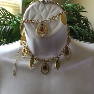 Blue Moon 2012 jewelry Gold & Purple Necklace
